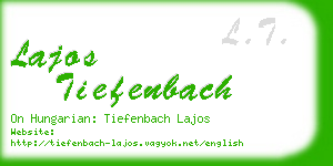 lajos tiefenbach business card